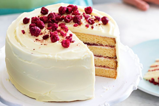 White Chocolate & Raspberry Cake